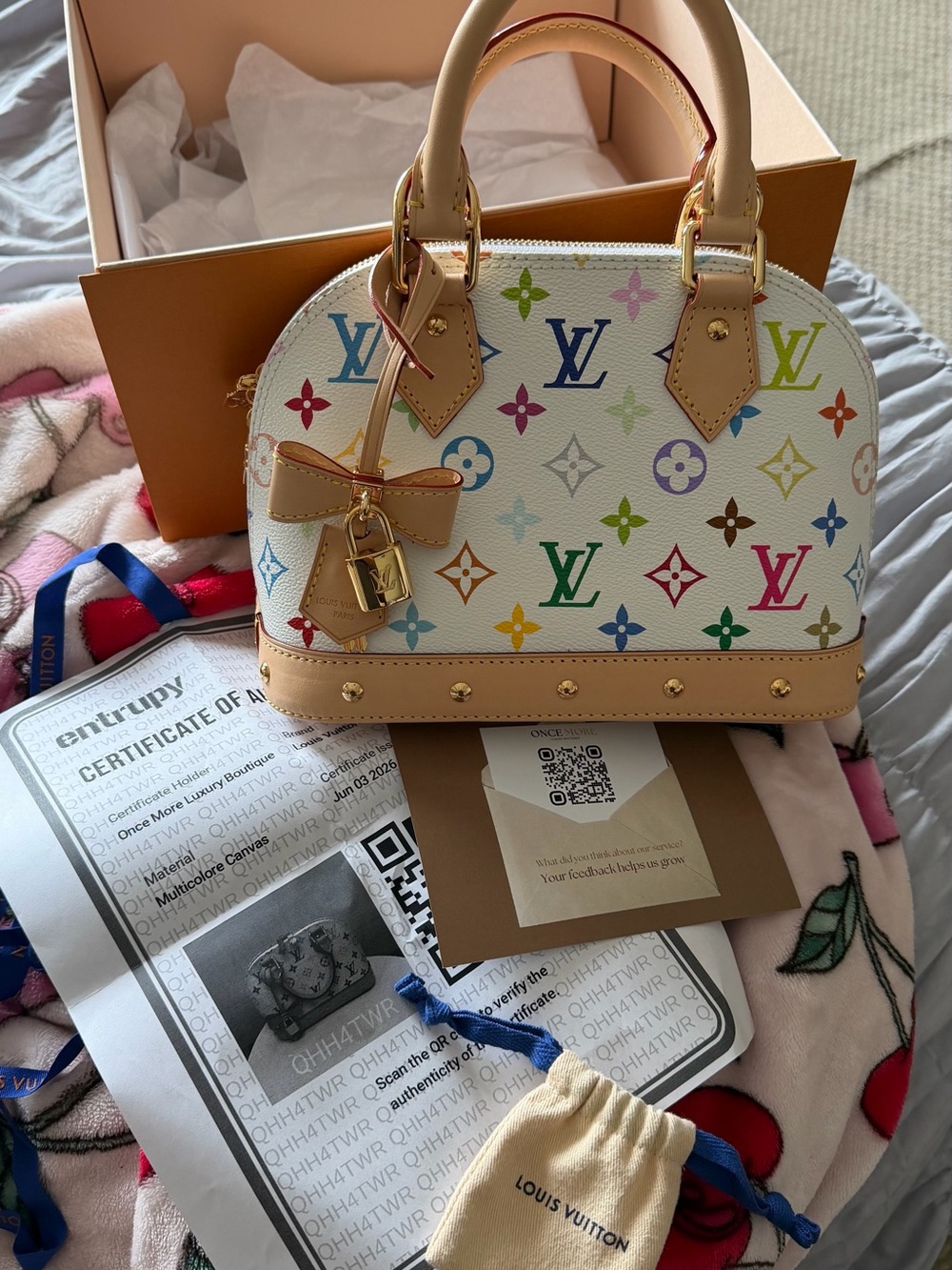 LOUIS VUITTON X TAKASHI MURAKAMI MULTICOLOUR ALMA BB
